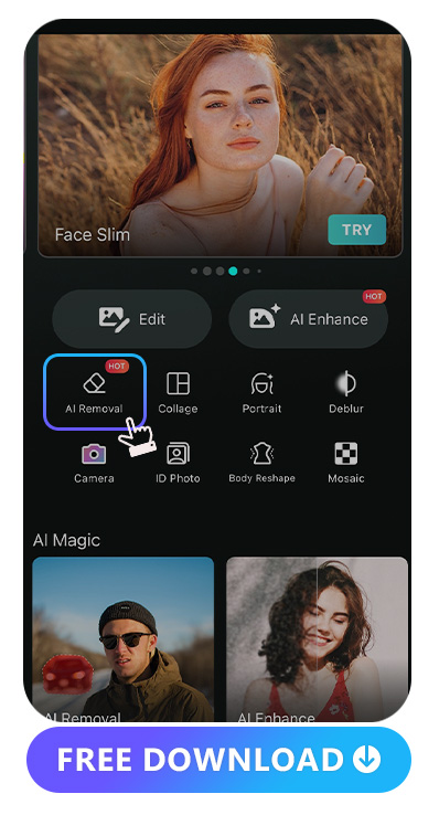 launcher of PhotoDirector and highlight the AI Removal feature